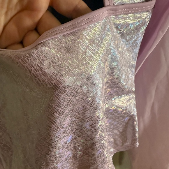 NWT Cat & Jack Silver and Purple Dance Leotard with Shimmering Bodice - Picture 5 of 5